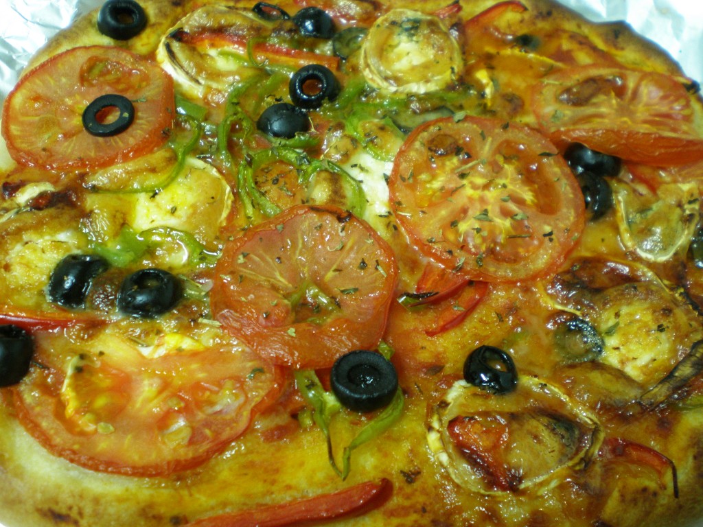 Receta de pizza vegetal